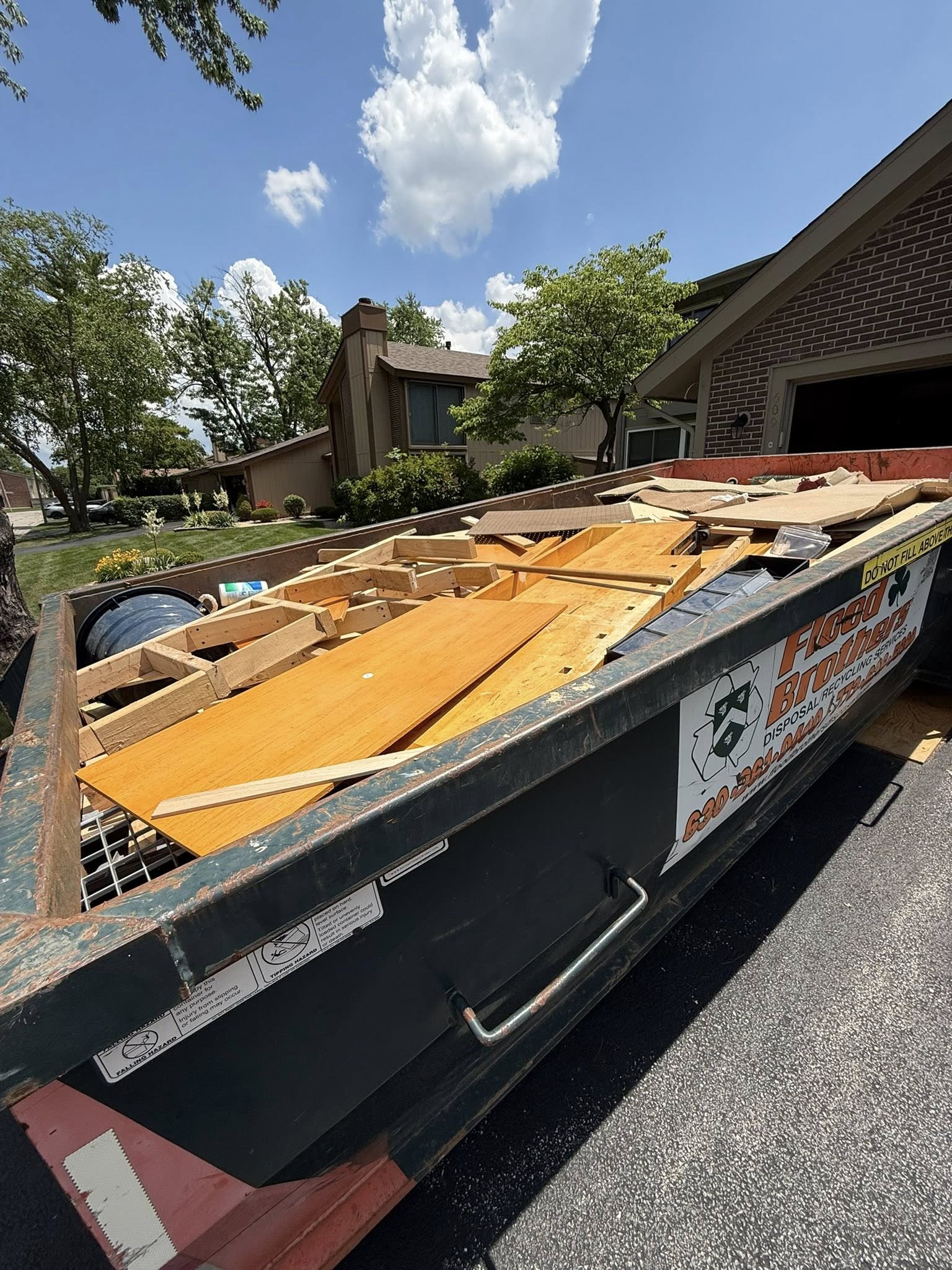 Dumpster Full of Construction Debris
